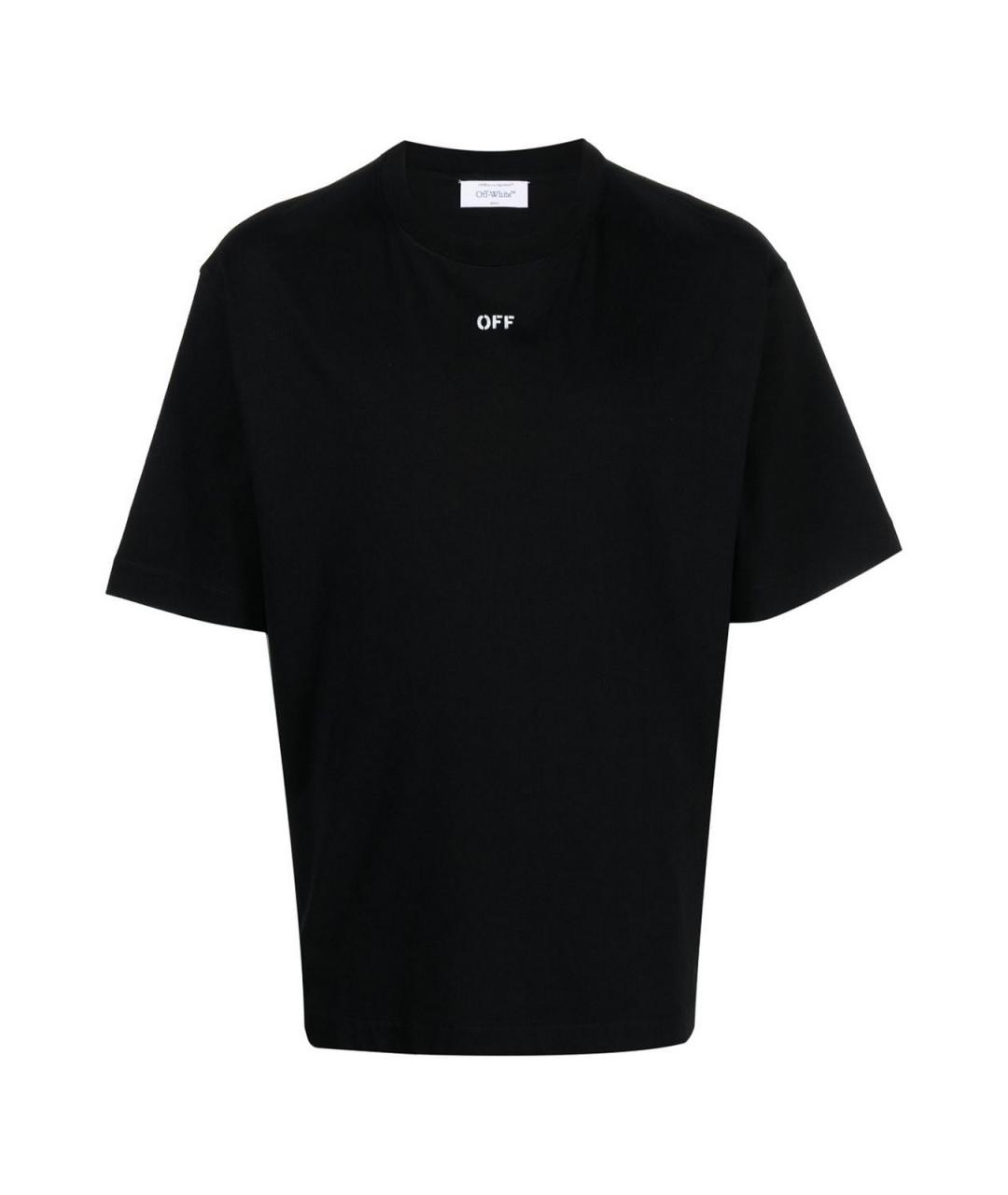 OFF-WHITE Черная хлопковая футболка, фото 1