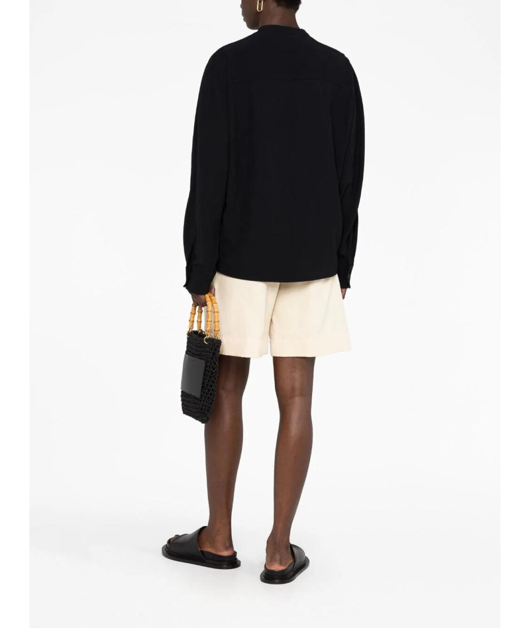 JIL SANDER Черная вискозная рубашка, фото 4