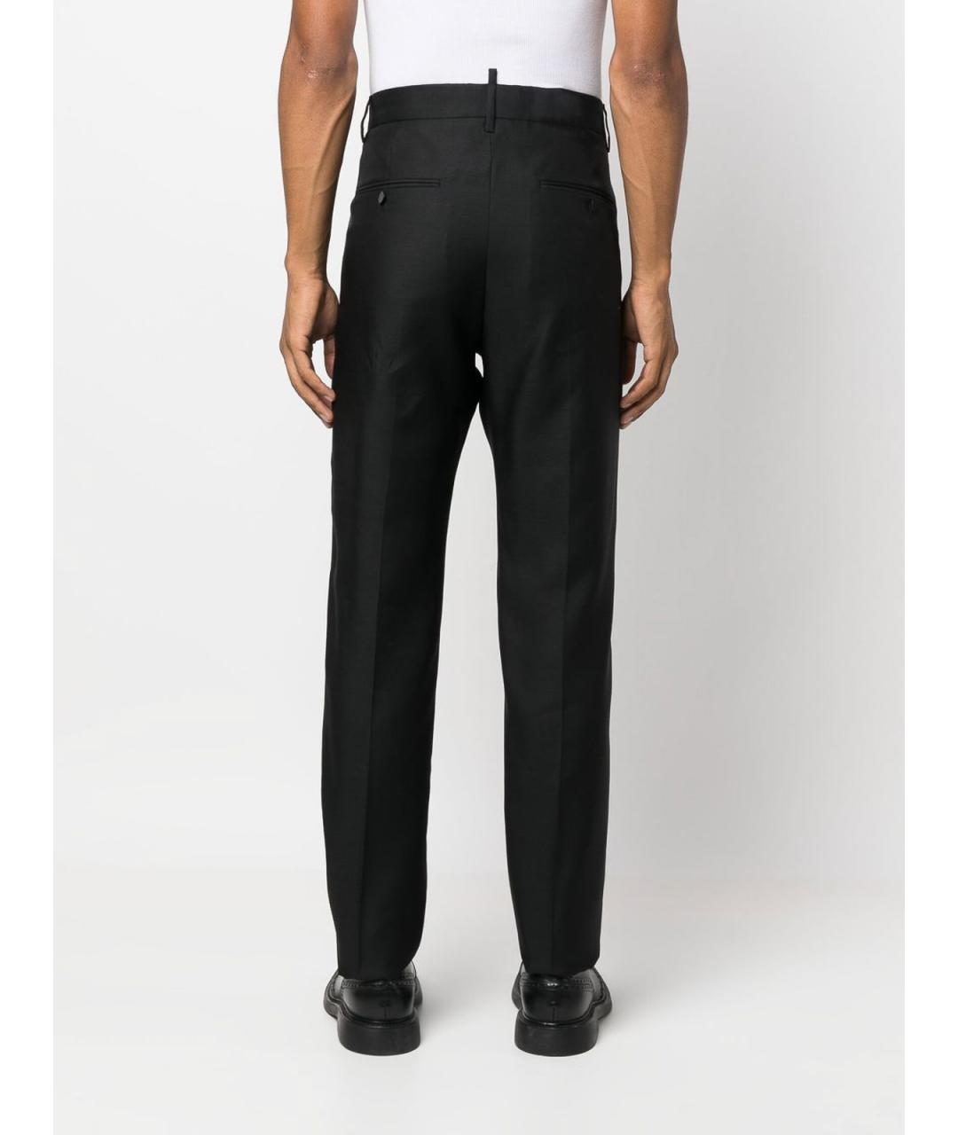 DSQUARED2 Черные шерстяные повседневные брюки, фото 6