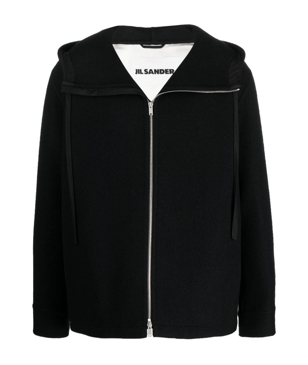 JIL SANDER Черная шерстяная куртка, фото 1
