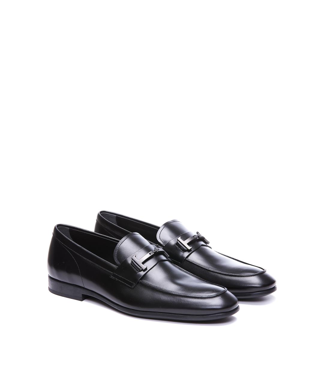 TOD'S Черные кожаные лоферы, фото 4