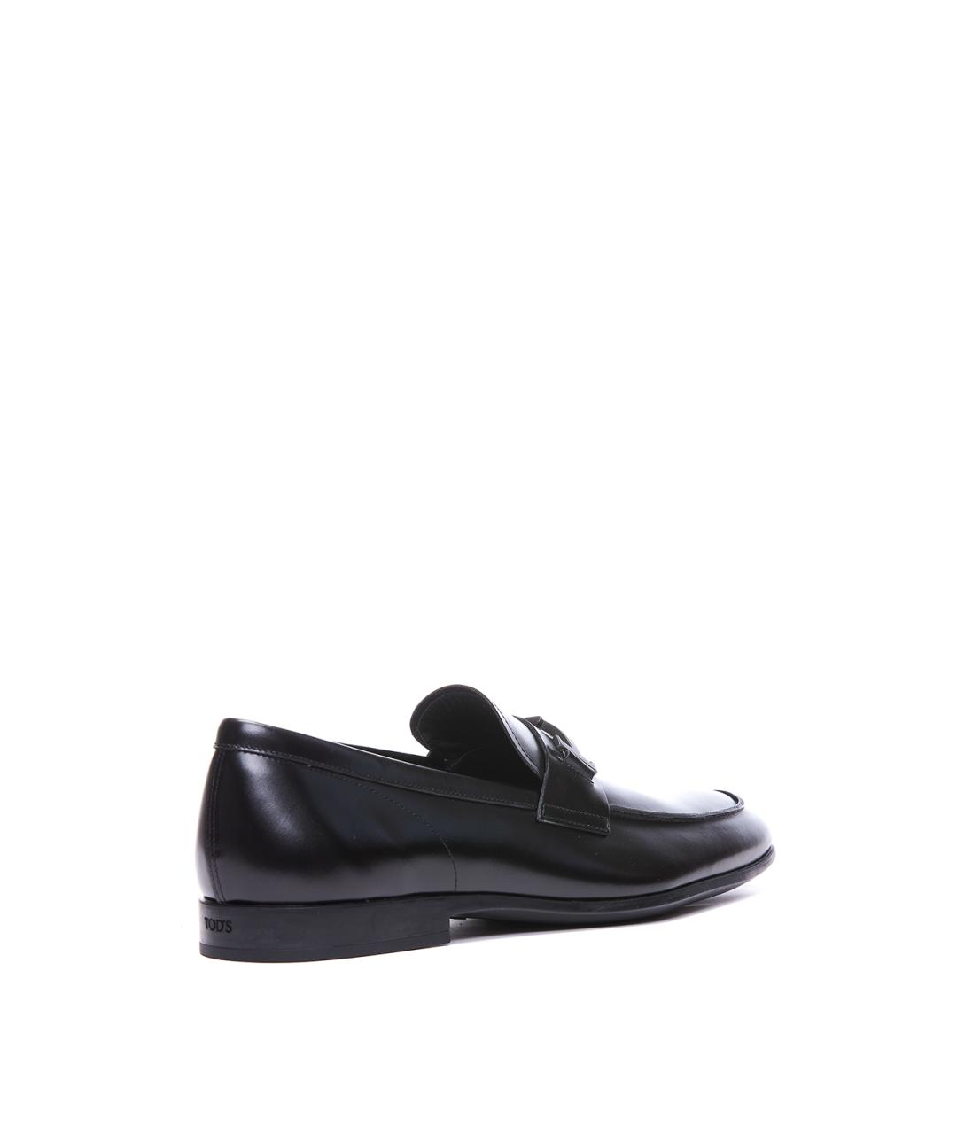 TOD'S Черные кожаные лоферы, фото 2