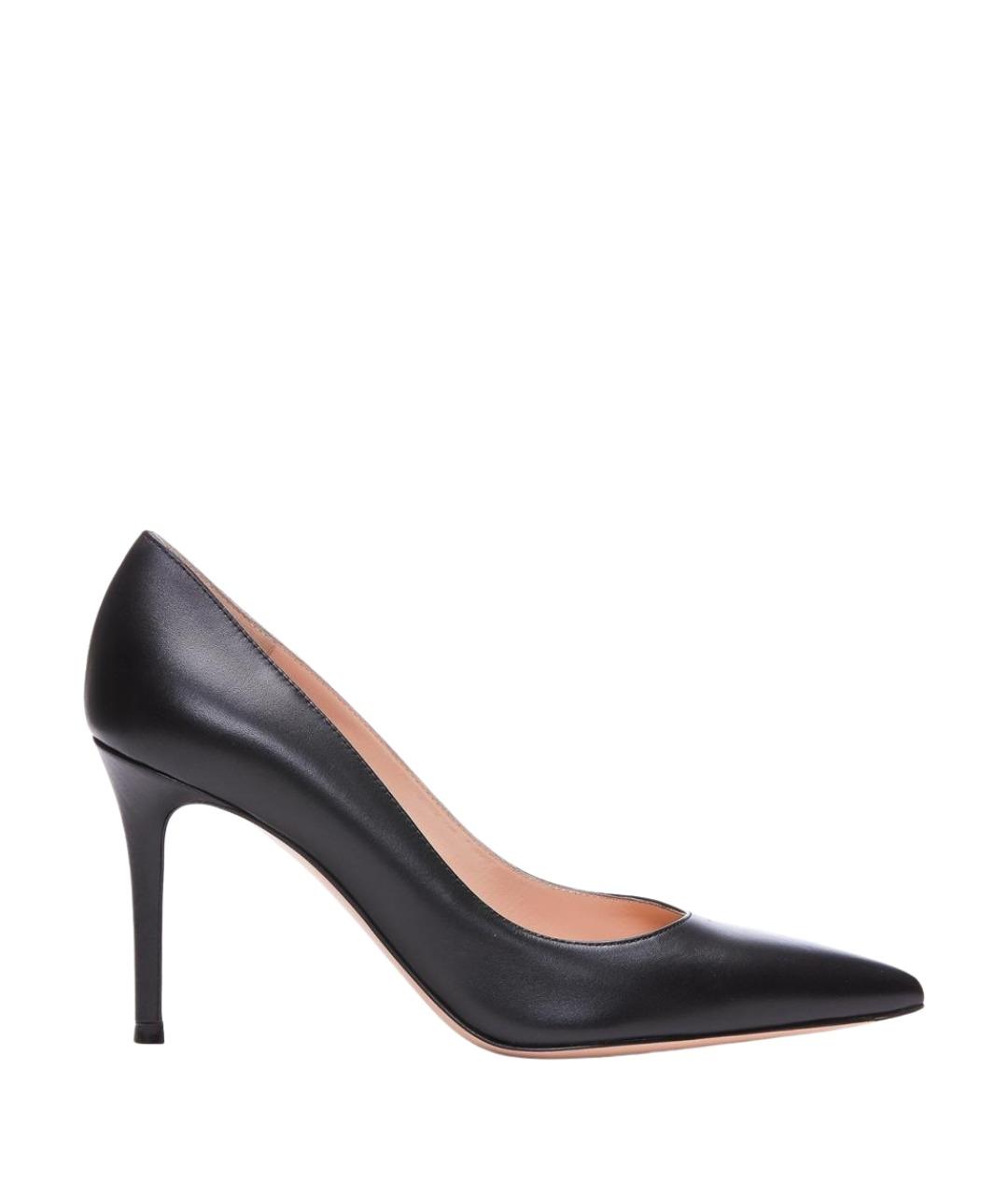 GIANVITO ROSSI Черные кожаные туфли, фото 1