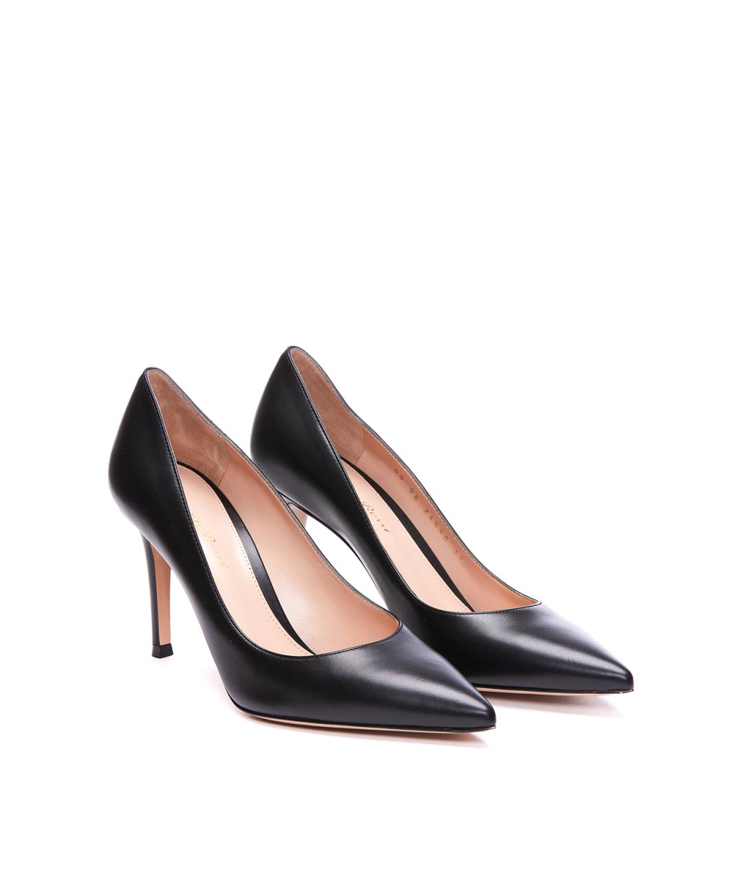 GIANVITO ROSSI Черные кожаные туфли, фото 4