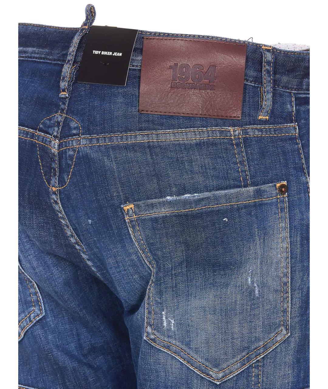 DSQUARED2 Синие хлопковые джинсы скинни, фото 3