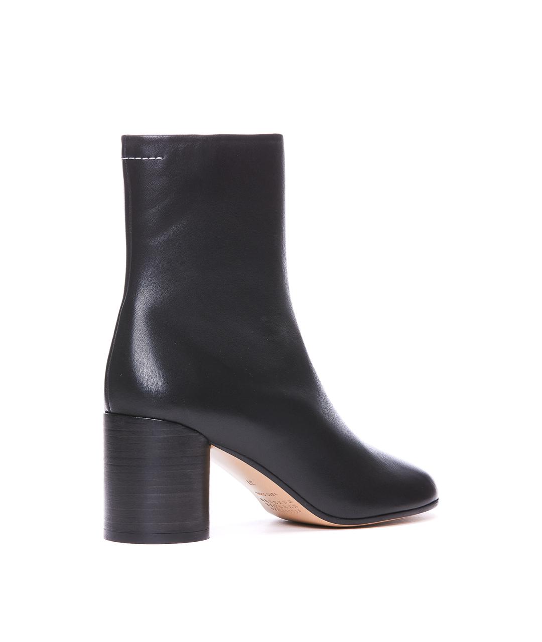 MM6 MAISON MARGIELA Черные кожаные ботинки, фото 2