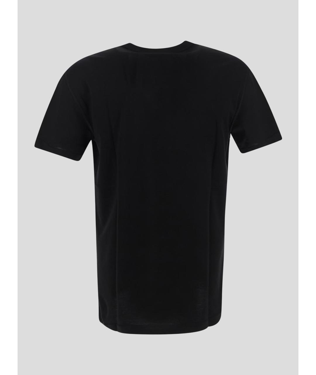 DOLCE&GABBANA Черная хлопковая футболка, фото 2