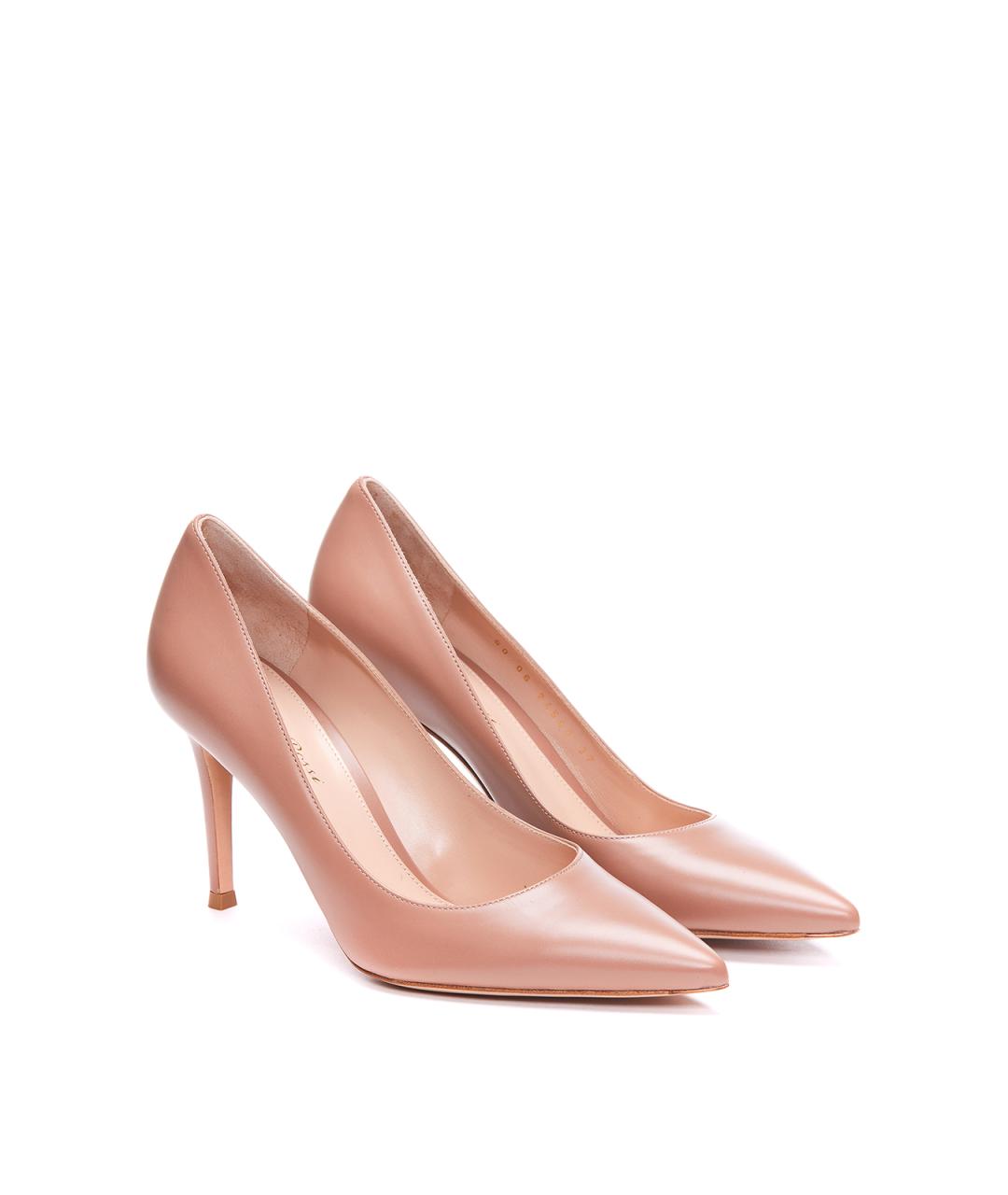 GIANVITO ROSSI Розовые кожаные туфли, фото 4