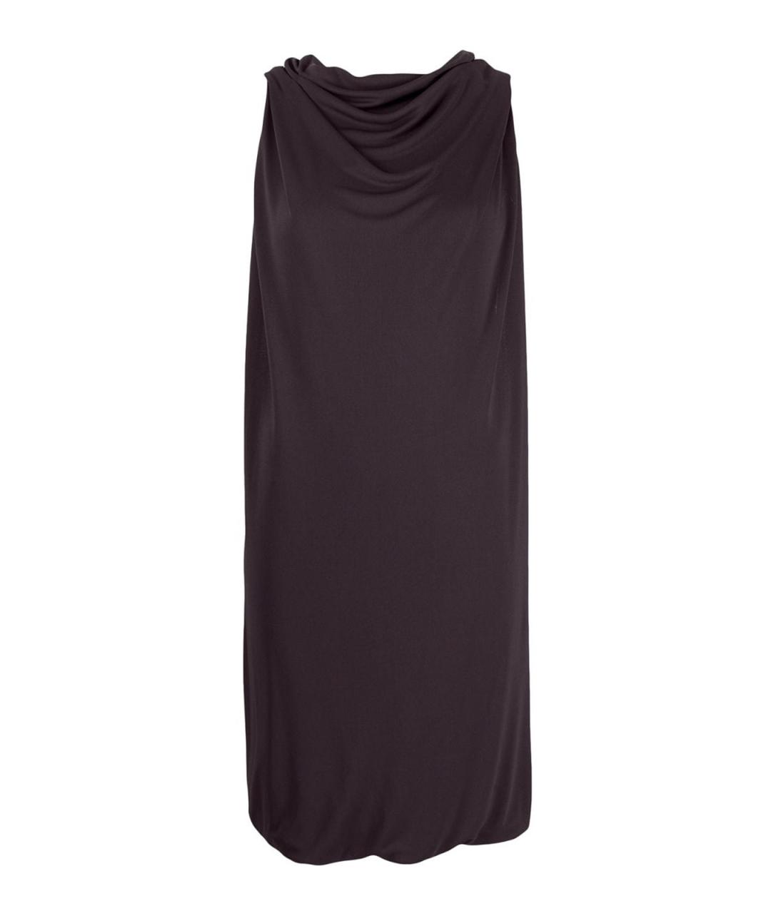LANVIN Коричневое ацетатное повседневное платье, фото 1