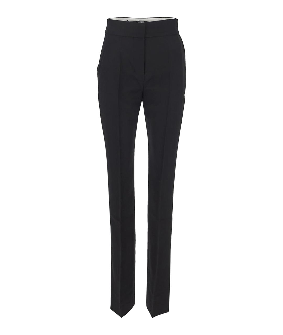 JACQUEMUS Черные шерстяные прямые брюки, фото 1