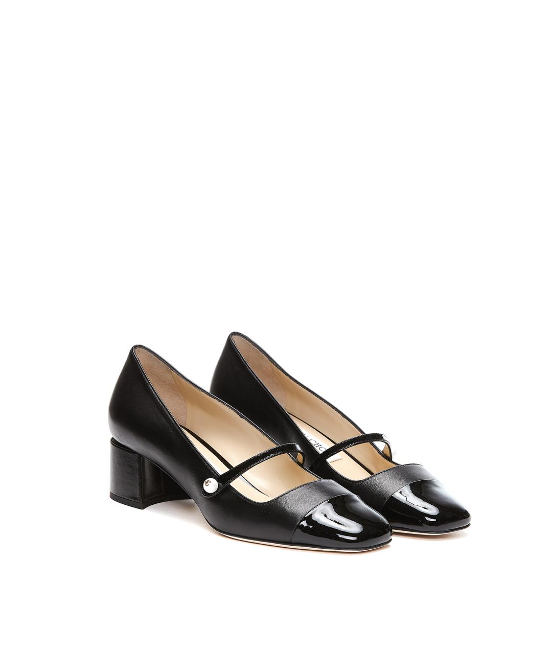 JIMMY CHOO Черные кожаные туфли, фото 4
