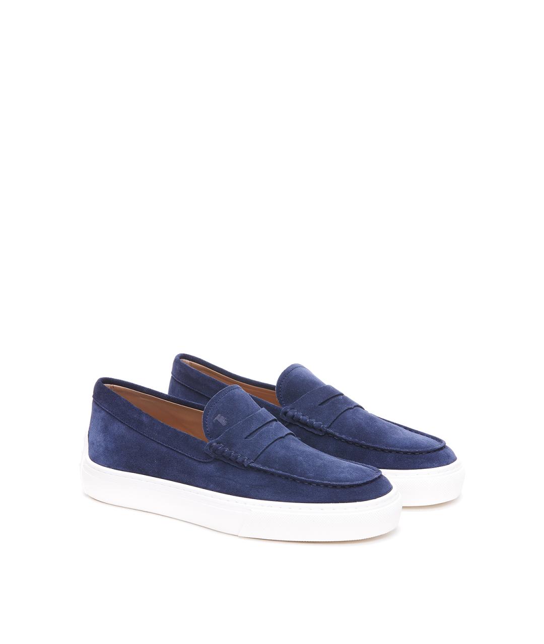 TOD'S Синие замшевые лоферы, фото 4