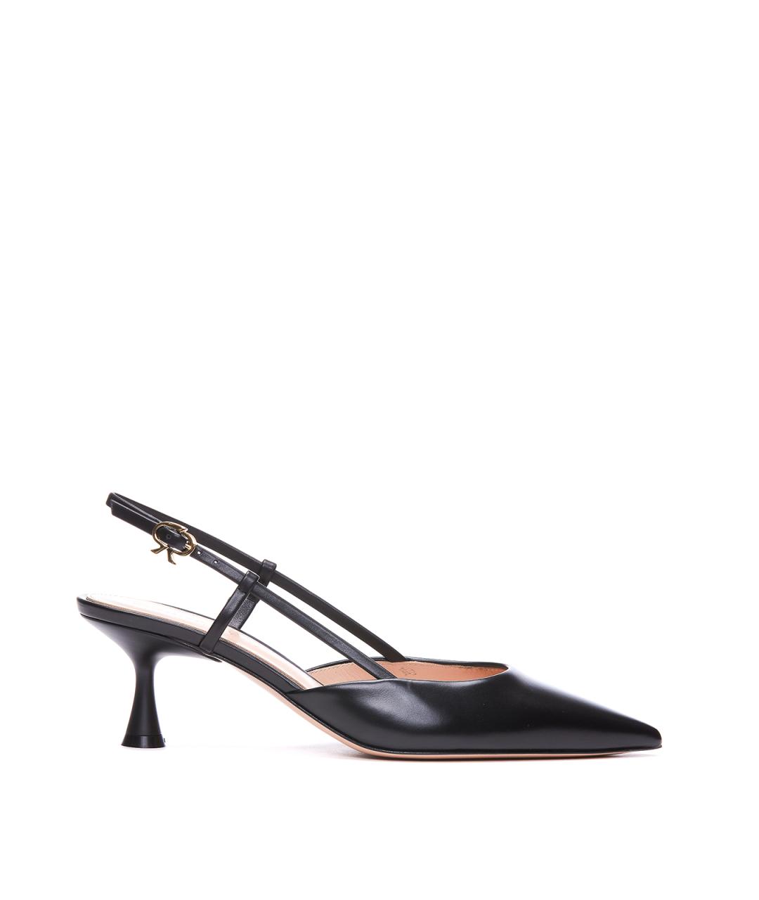 GIANVITO ROSSI Черные кожаные туфли, фото 1