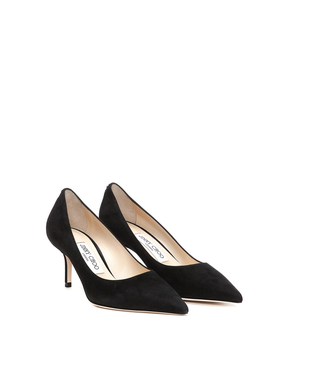 JIMMY CHOO Черные замшевые туфли, фото 4