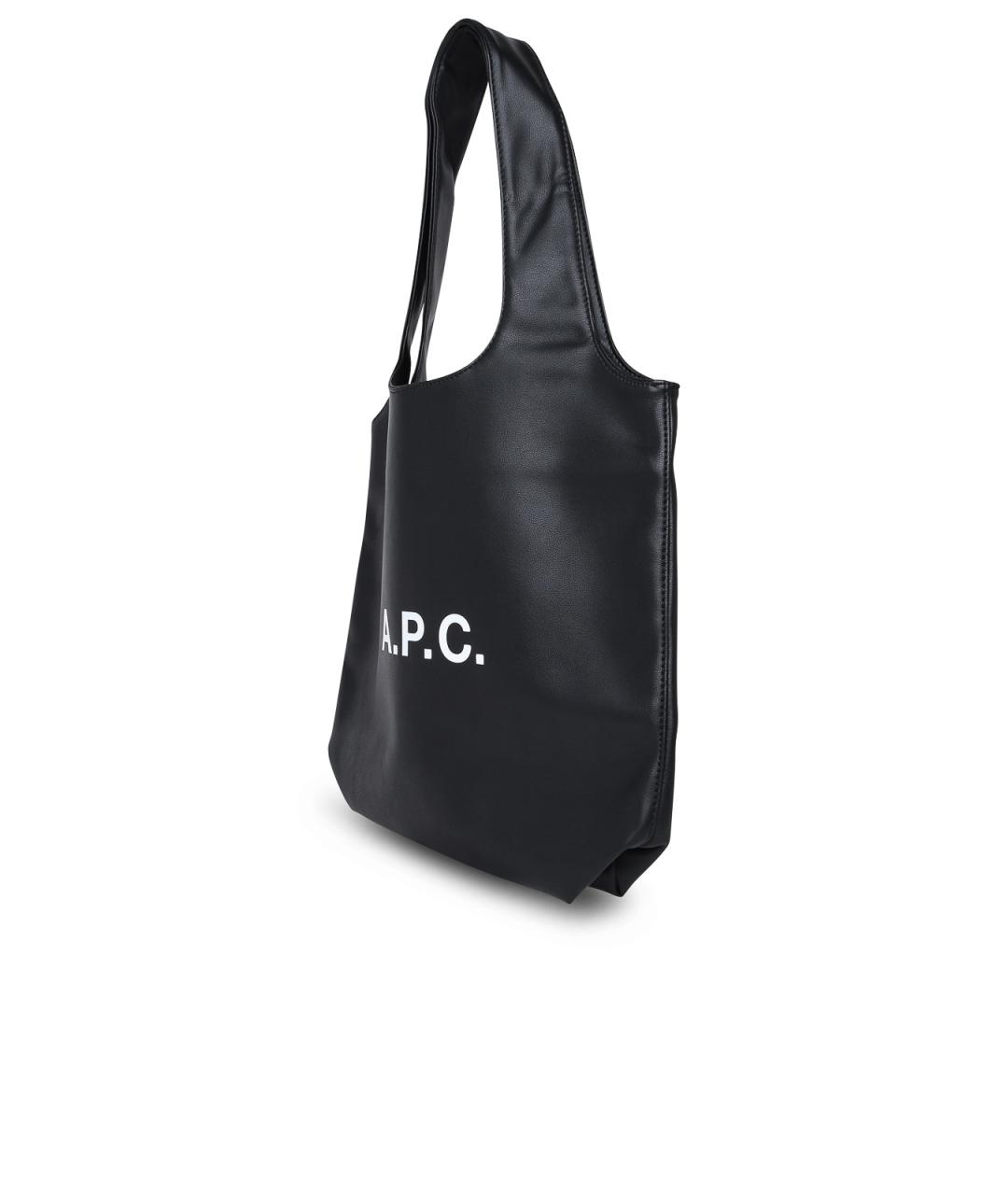 A.P.C. Черная синтетическая сумка тоут, фото 2
