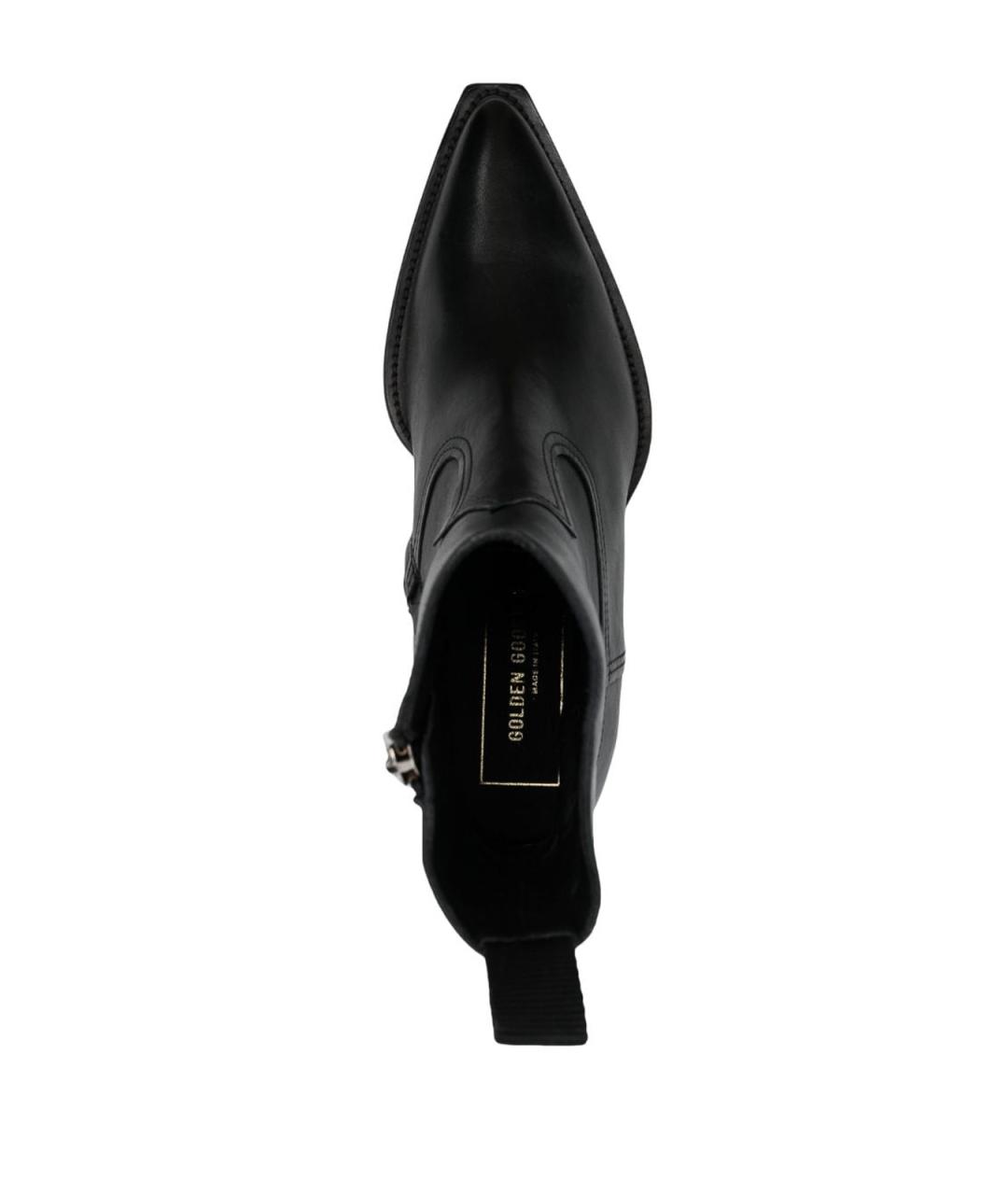 GOLDEN GOOSE DELUXE BRAND Черные кожаные ботильоны, фото 4