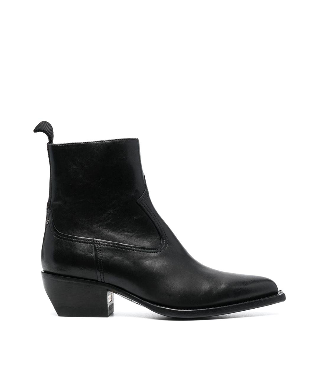 GOLDEN GOOSE DELUXE BRAND Черные кожаные ботильоны, фото 1