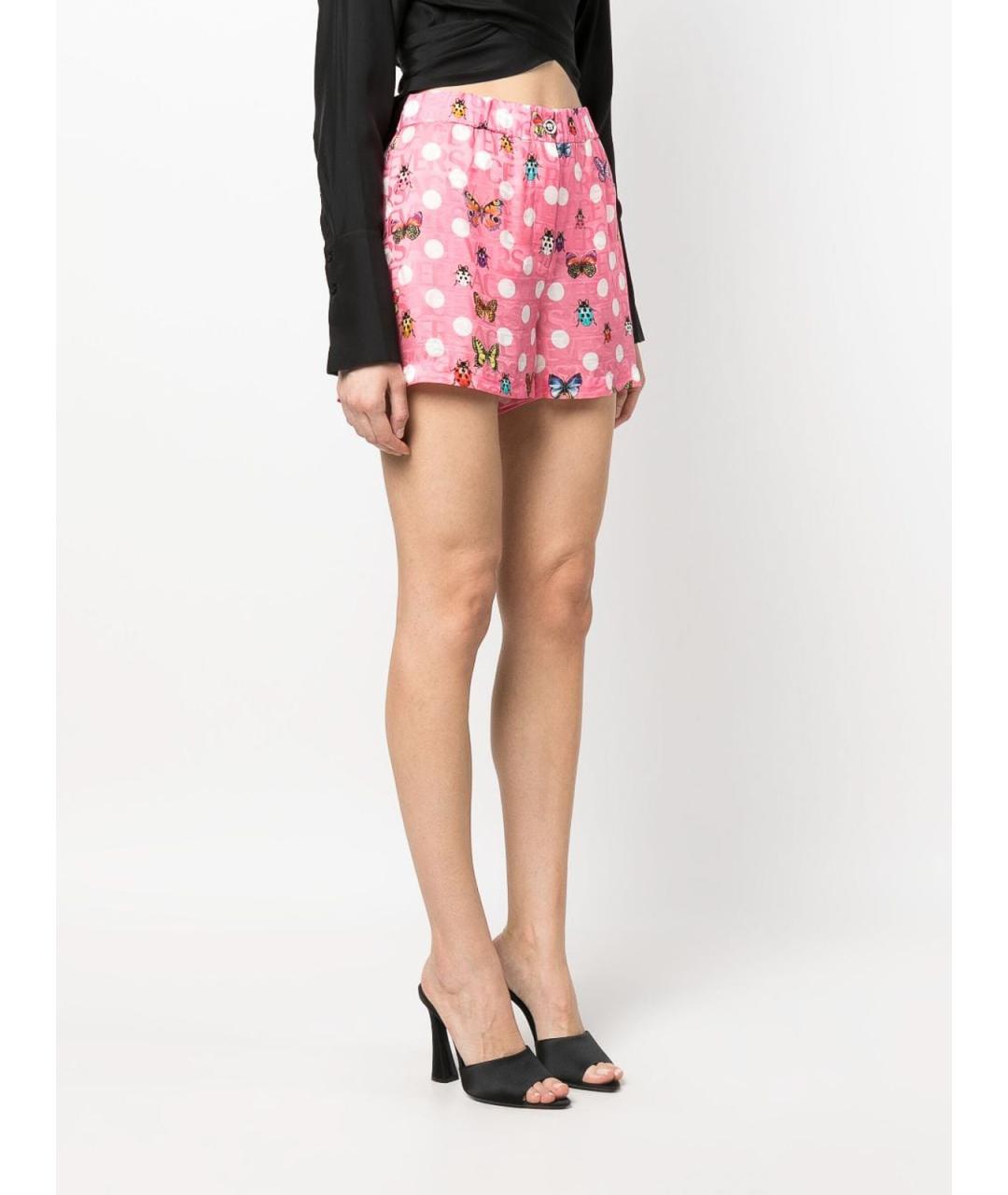 VERSACE Розовые вискозные шорты, фото 5