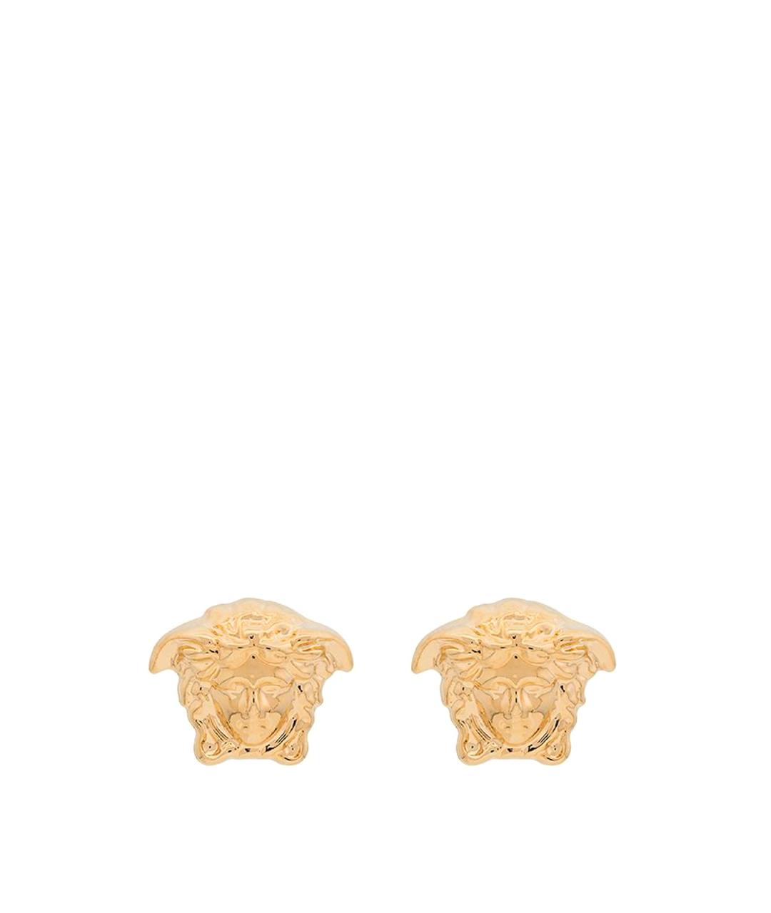 VERSACE Золотые кожаные серьги, фото 1