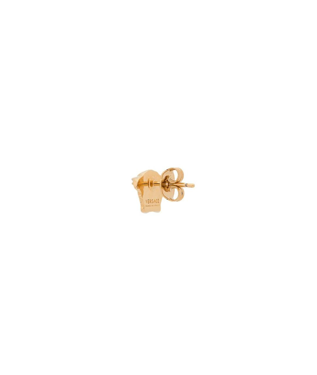 VERSACE Золотые кожаные серьги, фото 4
