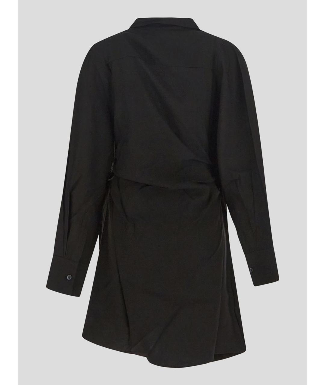 JACQUEMUS Черное вискозное коктейльное платье, фото 2