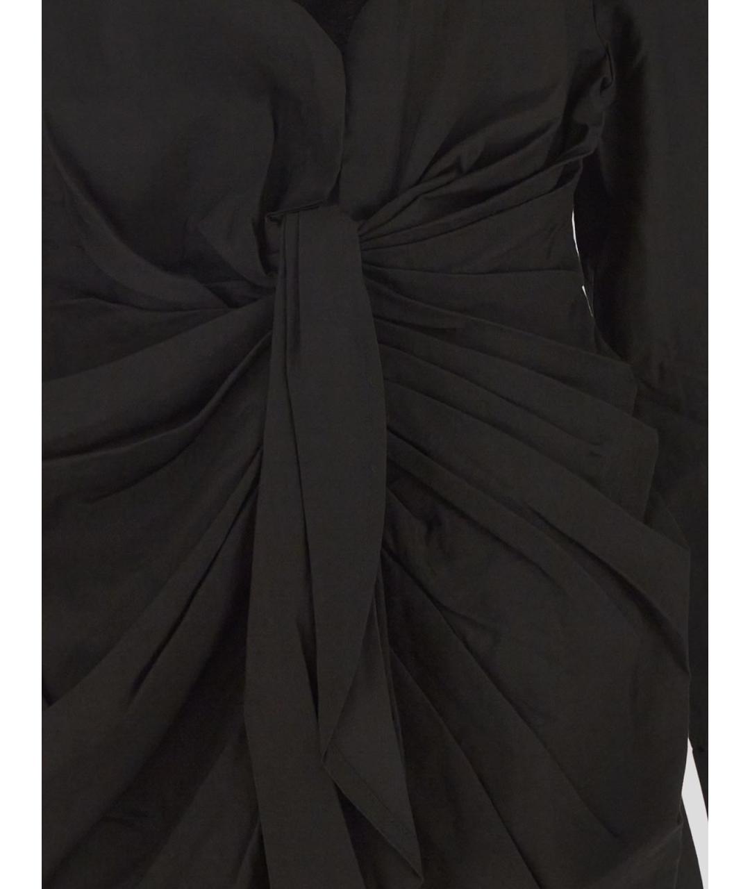 JACQUEMUS Черное вискозное коктейльное платье, фото 3