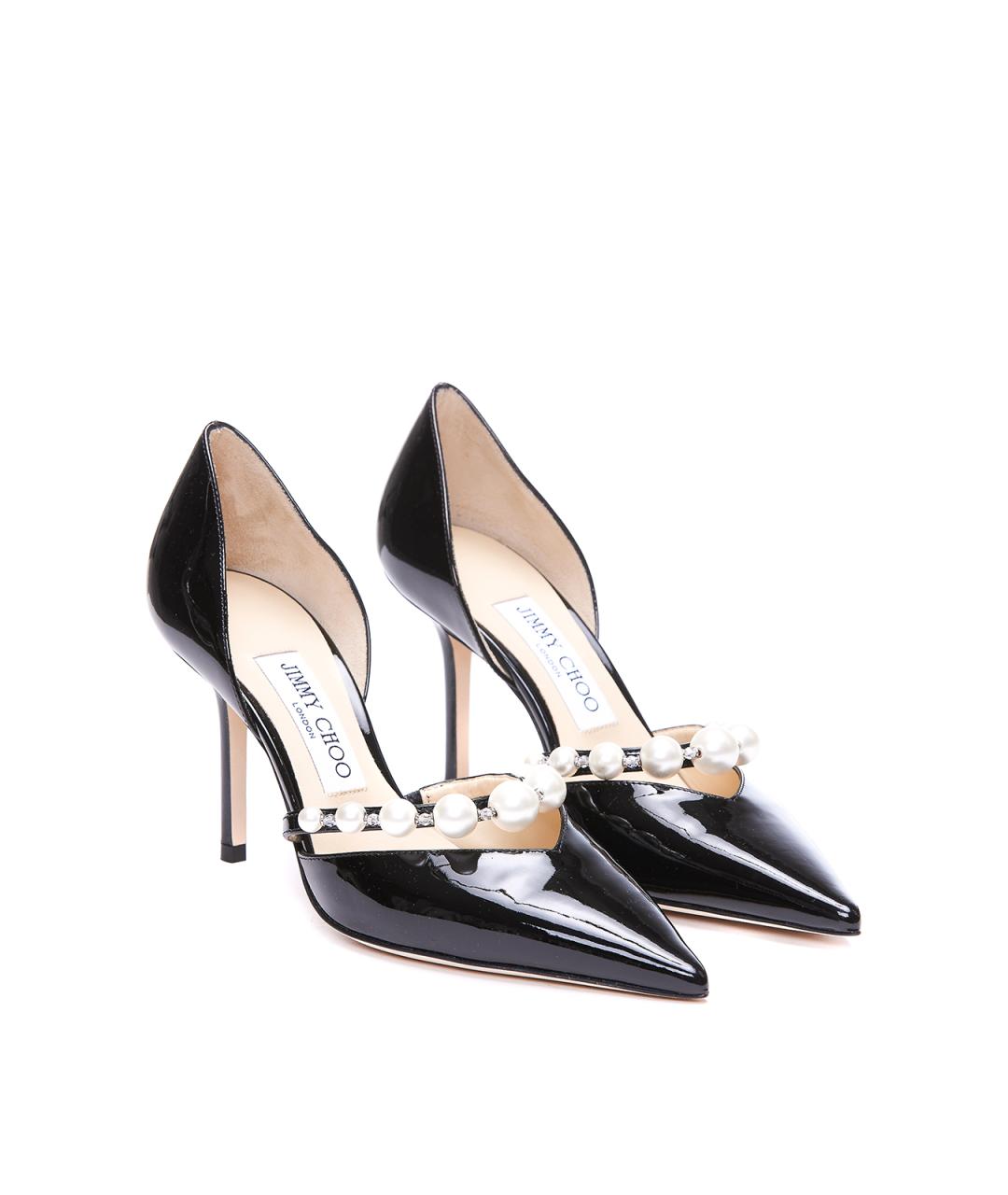 JIMMY CHOO Черные туфли из лакированной кожи, фото 4
