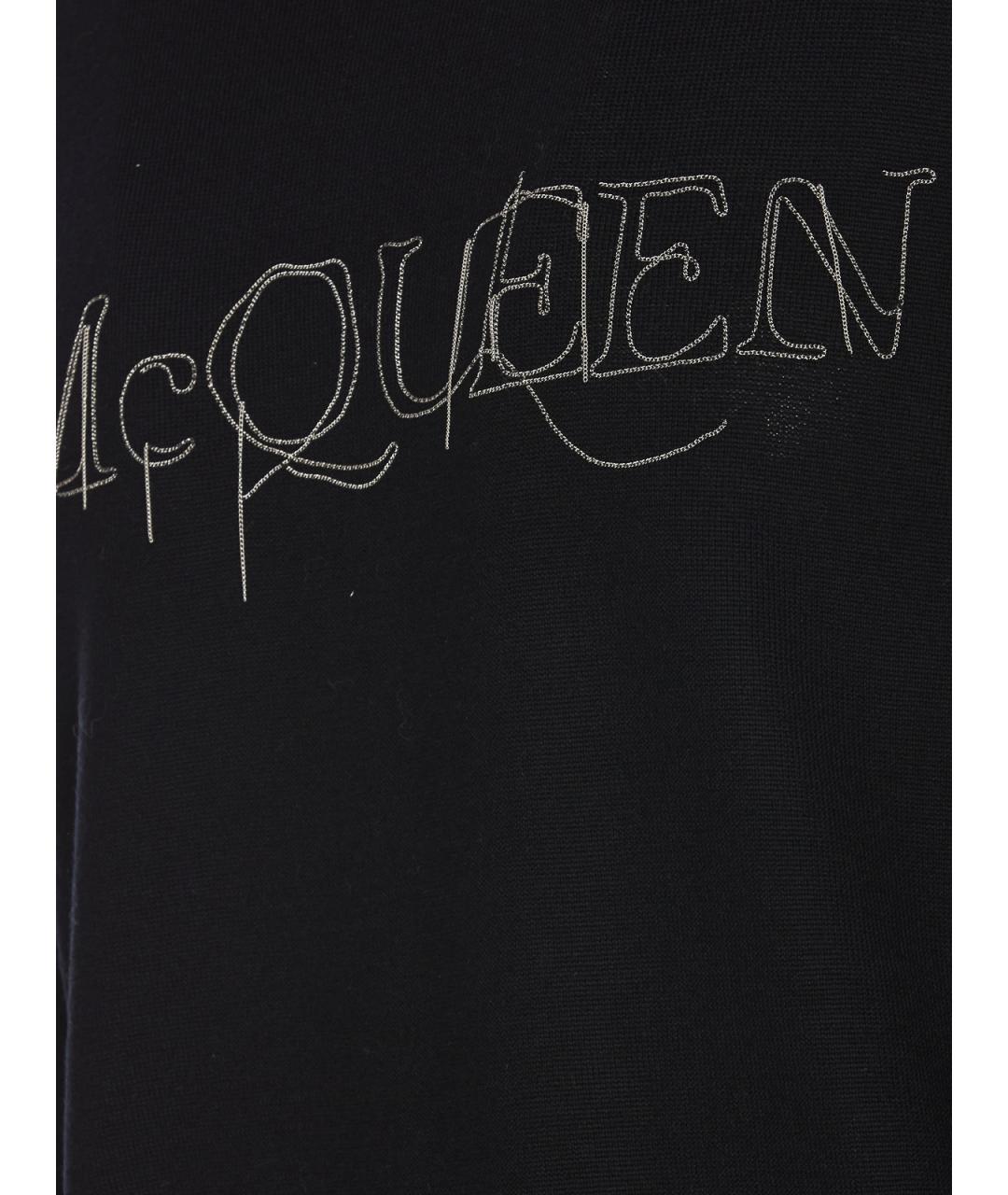 ALEXANDER MCQUEEN Черный шерстяной джемпер / свитер, фото 3