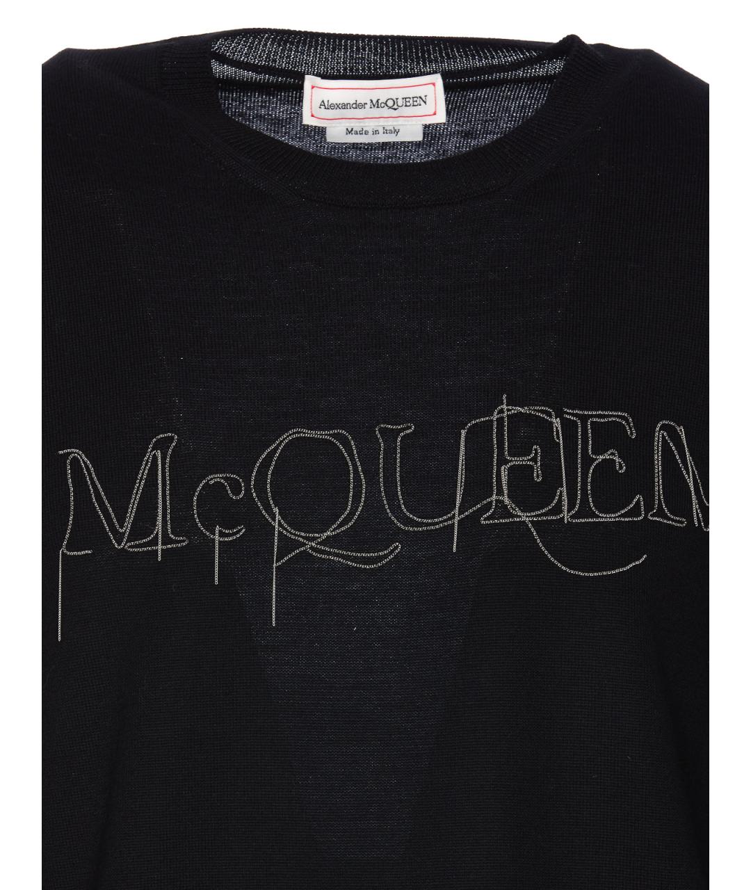 ALEXANDER MCQUEEN Черный шерстяной джемпер / свитер, фото 4