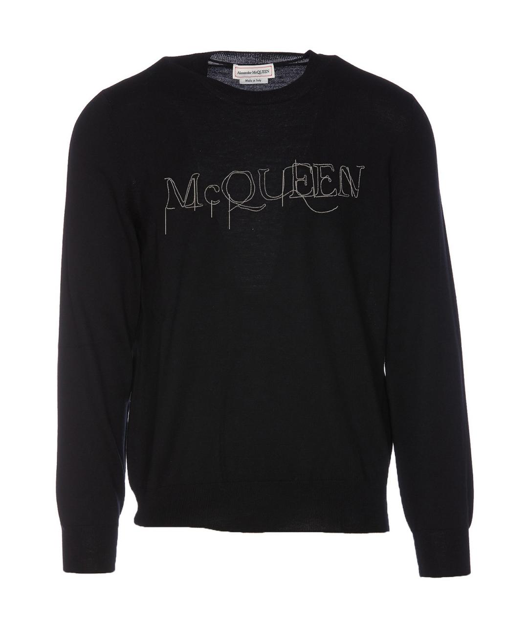 ALEXANDER MCQUEEN Черный шерстяной джемпер / свитер, фото 1