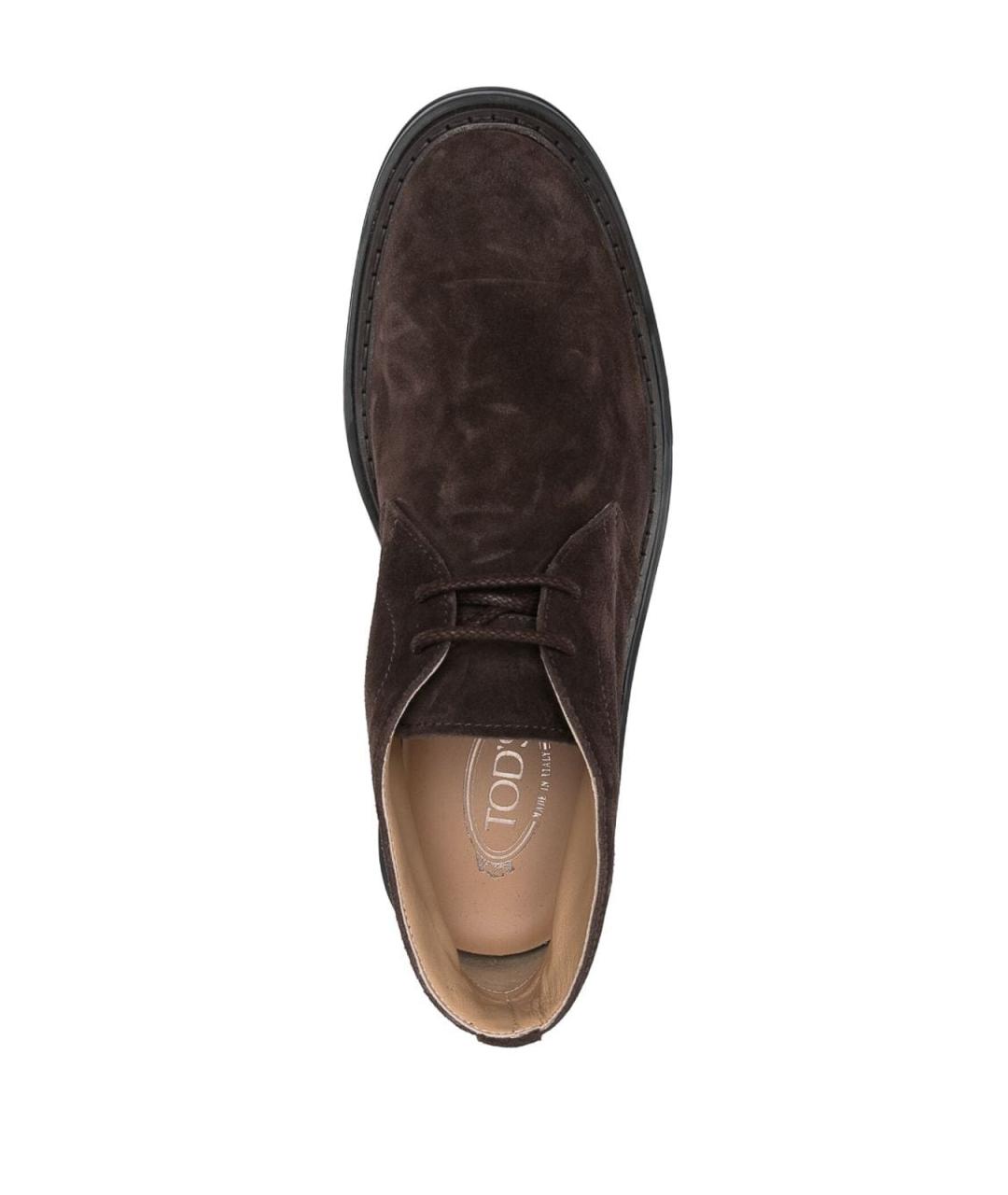 TOD'S Коричневые кожаные туфли, фото 3