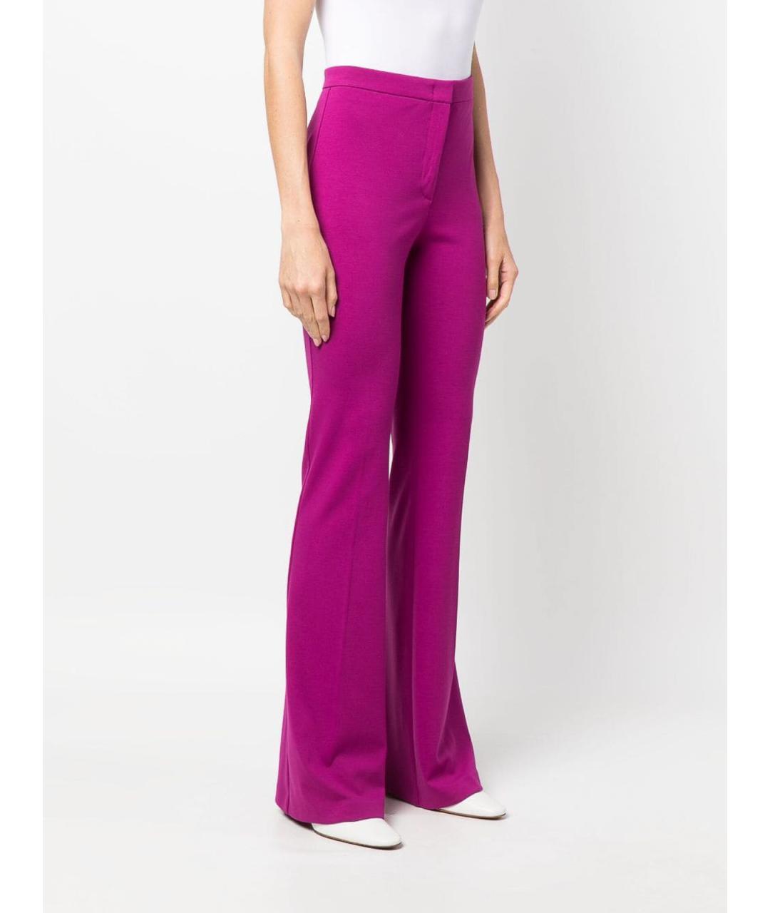 PINKO Фиолетовые полиамидовые прямые брюки, фото 4