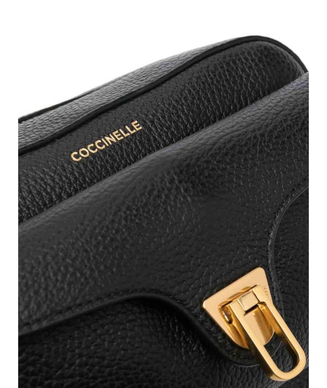 COCCINELLE Черная кожаная сумка через плечо, фото 3
