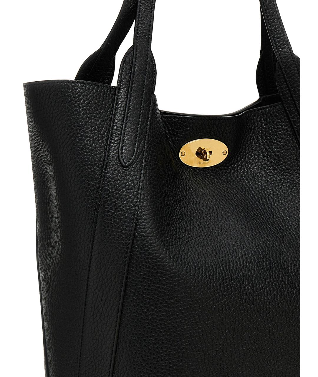 MULBERRY Черная кожаная сумка тоут, фото 3