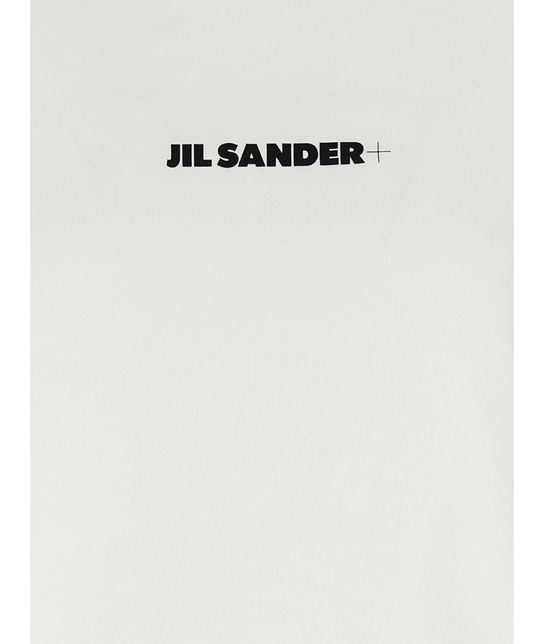 JIL SANDER Белая хлопковая футболка, фото 4
