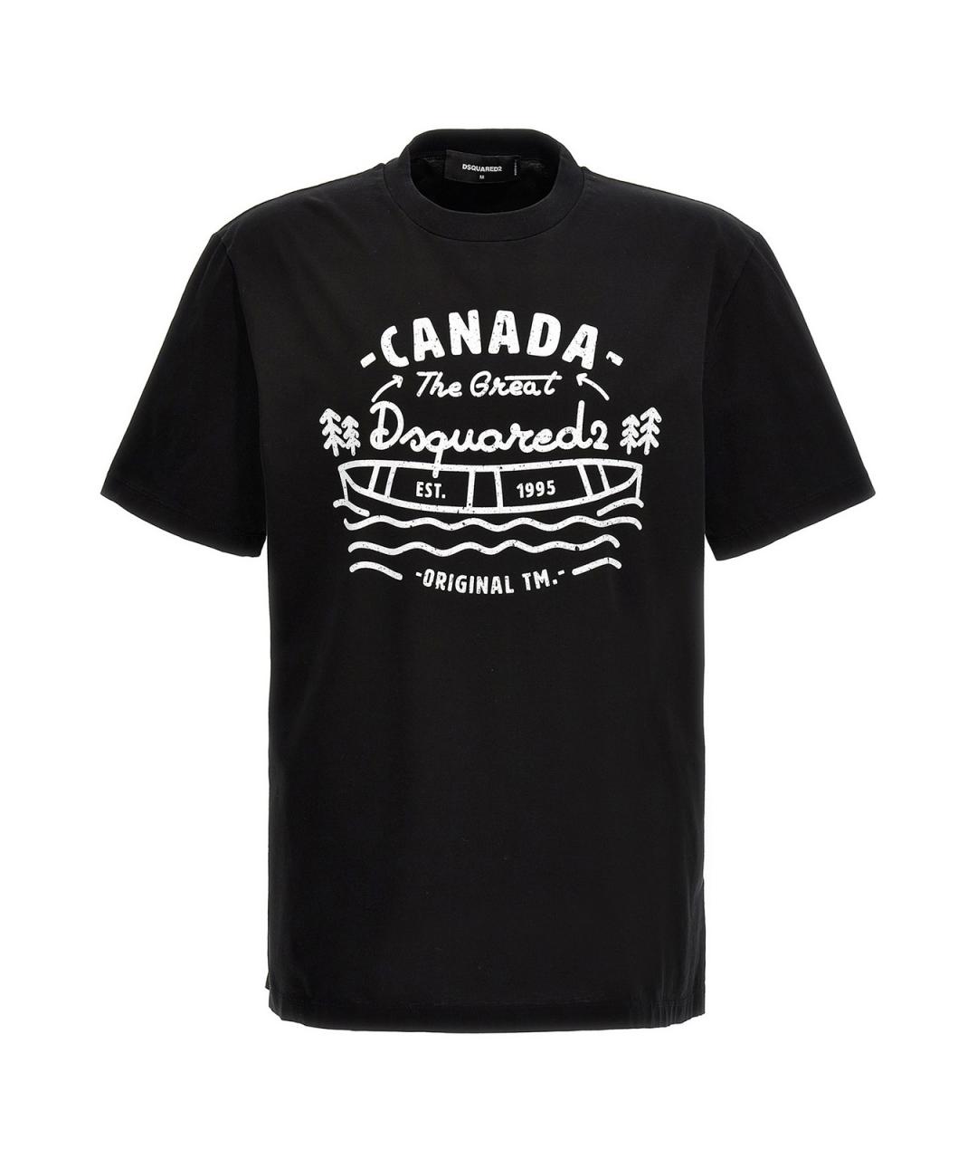 DSQUARED2 Черная хлопковая футболка, фото 1