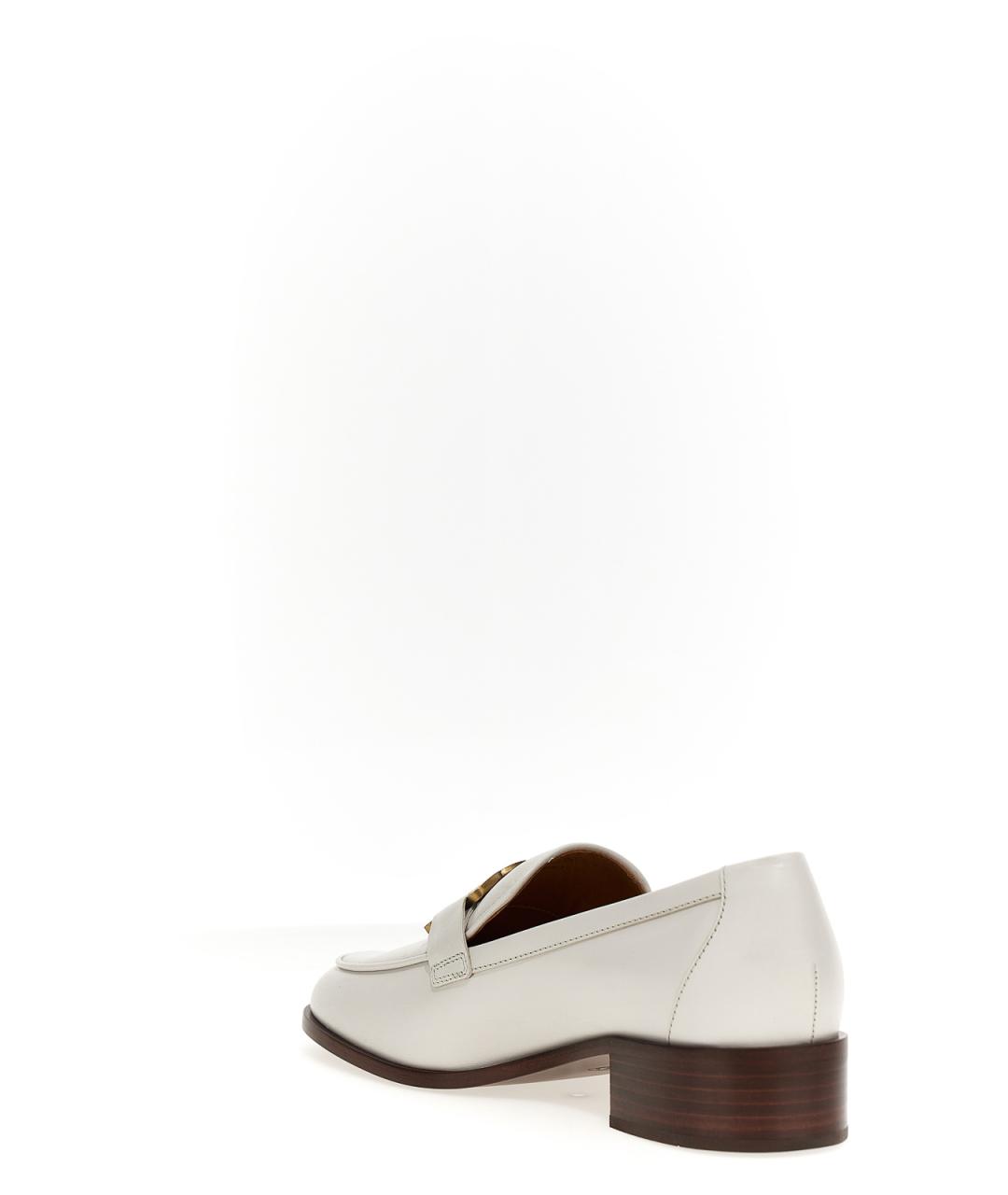 TOD'S Белые кожаные лоферы, фото 2