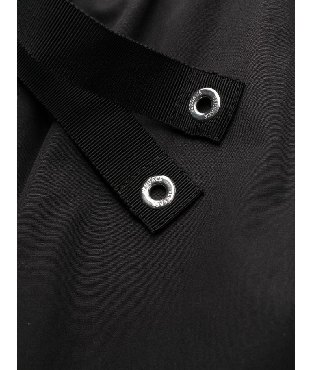 VERSACE Черные хлопковые повседневные брюки, фото 3