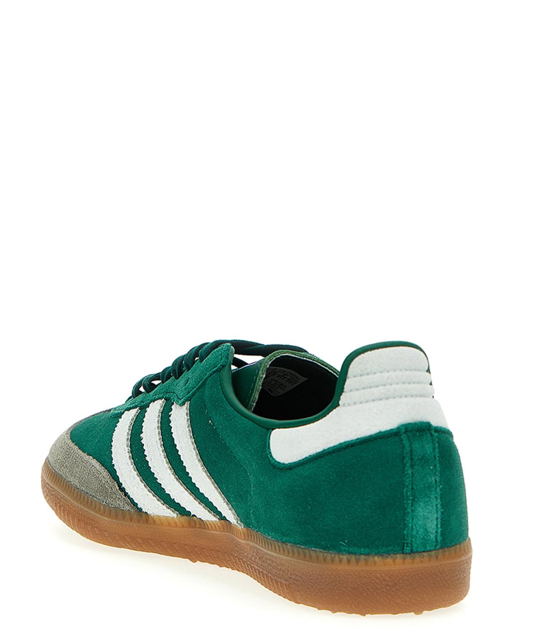 ADIDAS Зеленые кожаные низкие кроссовки / кеды, фото 2