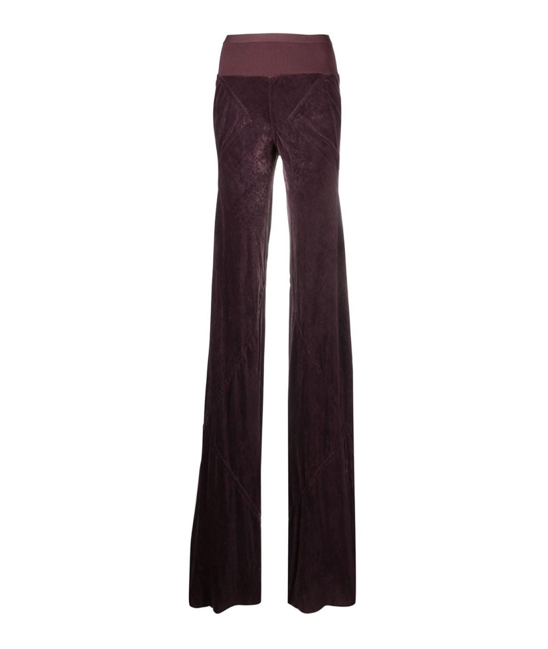 RICK OWENS Фиолетовые хлопковые брюки узкие, фото 1