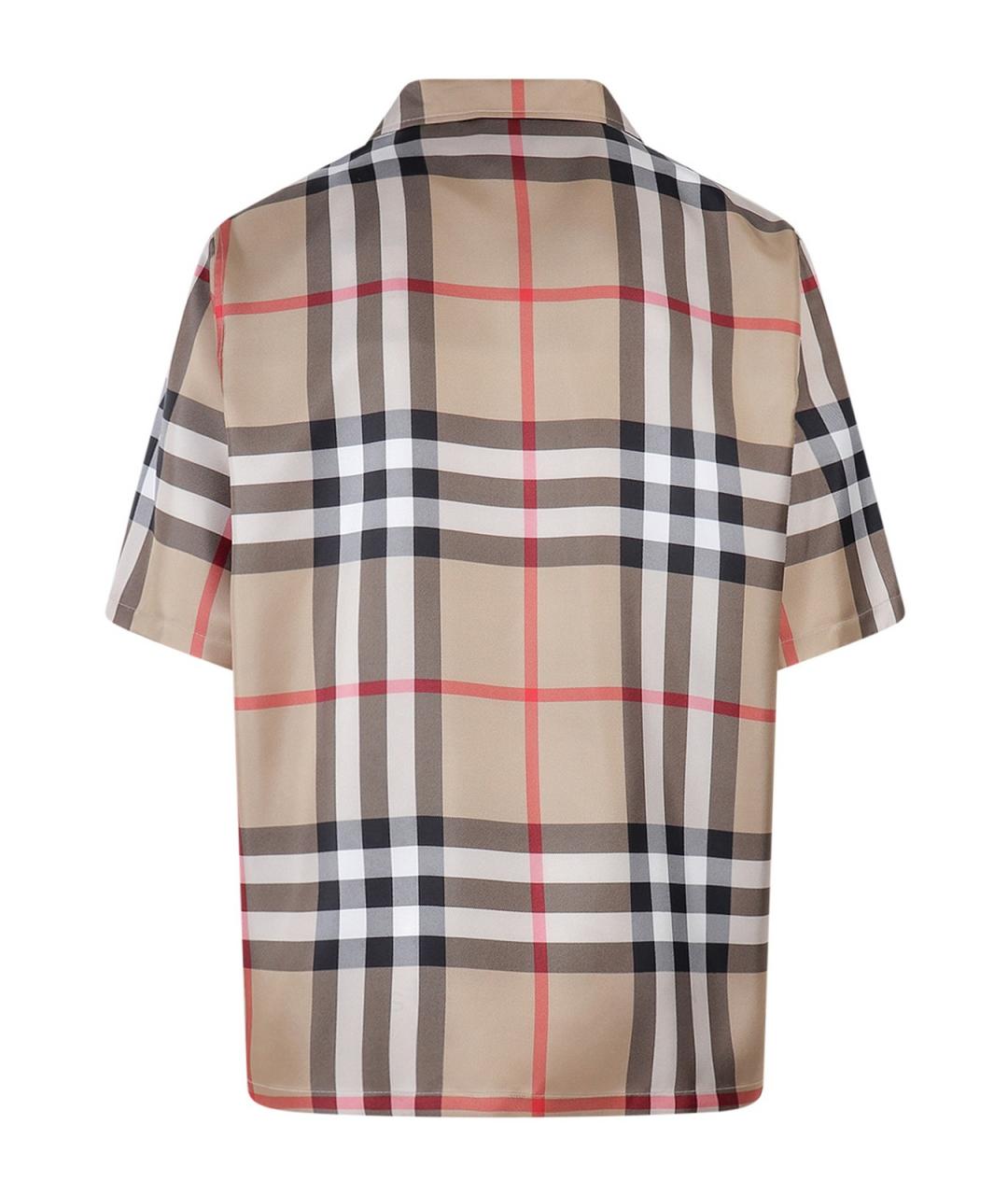BURBERRY Бежевая шелковая кэжуал рубашка, фото 2