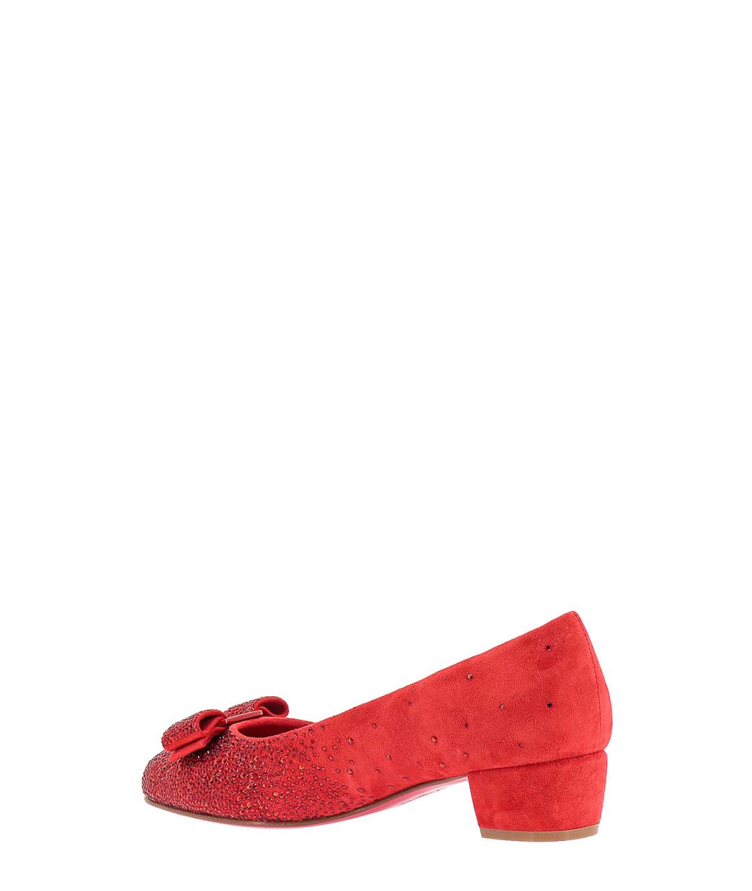 FERRAGAMO Красные замшевые туфли, фото 3