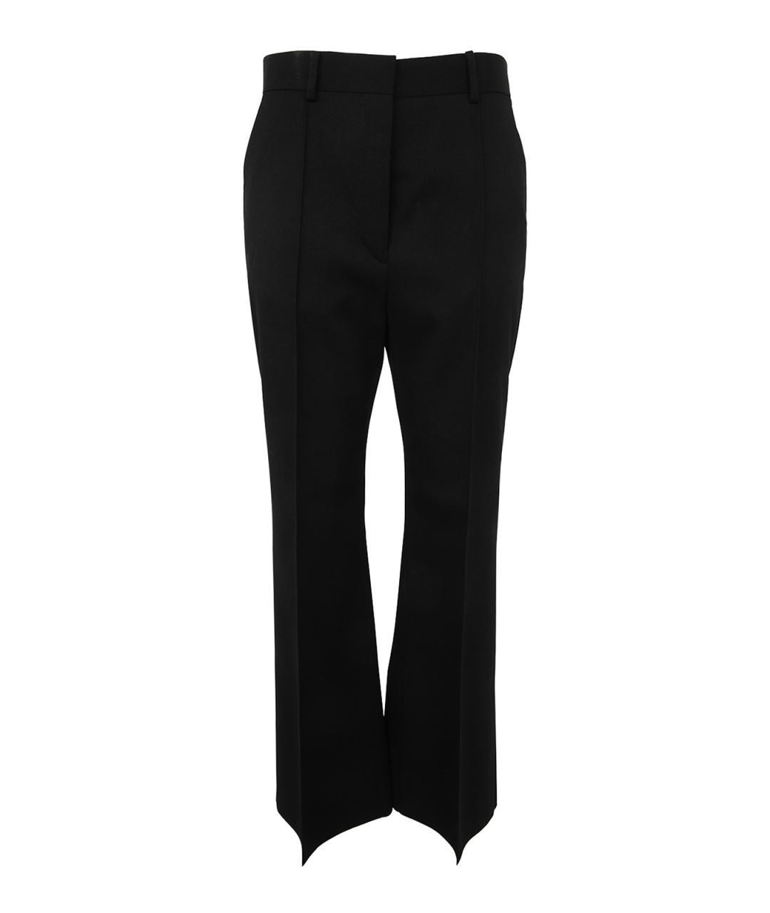 LANVIN Черные шерстяные повседневные брюки, фото 1