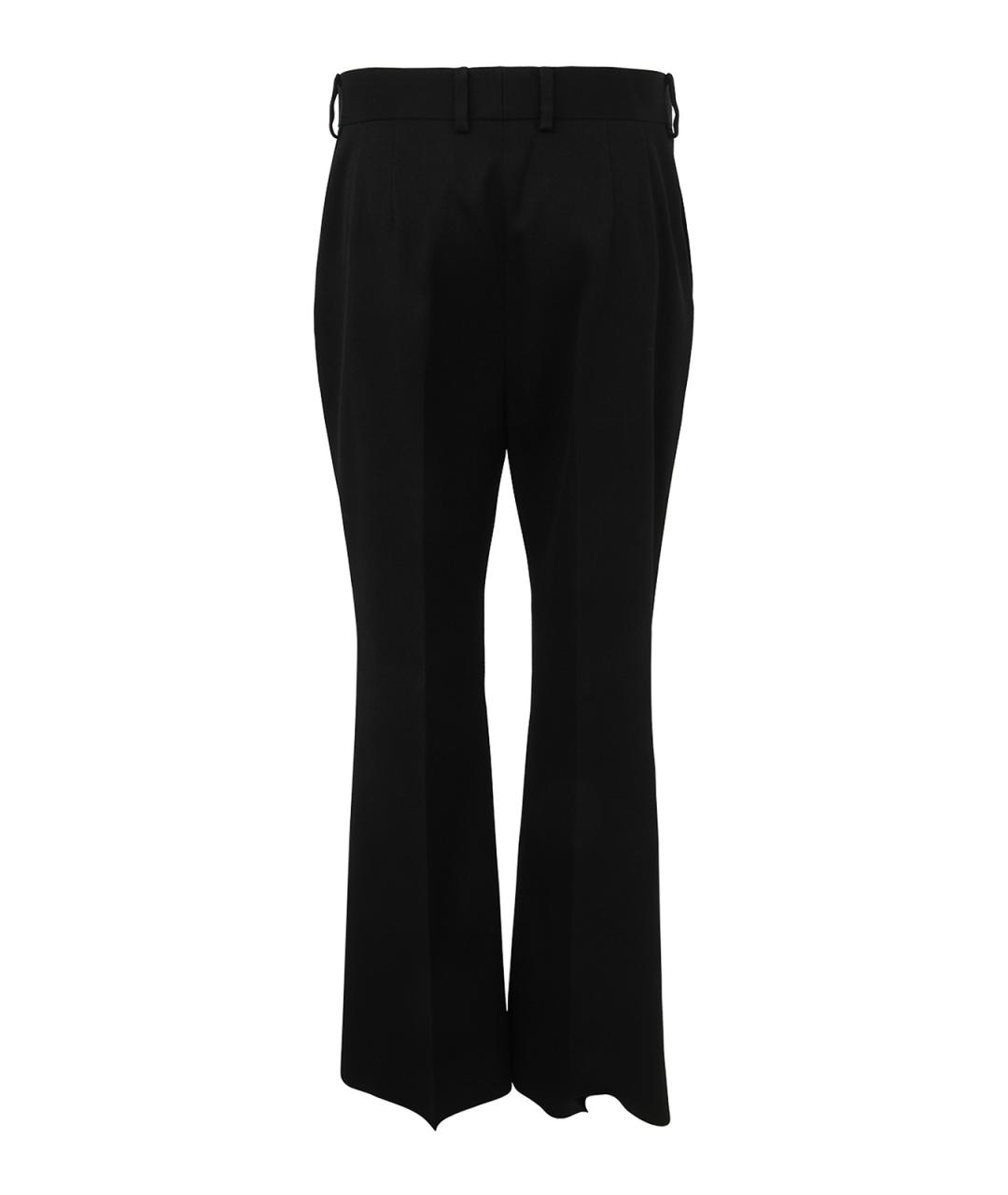 LANVIN Черные шерстяные повседневные брюки, фото 2