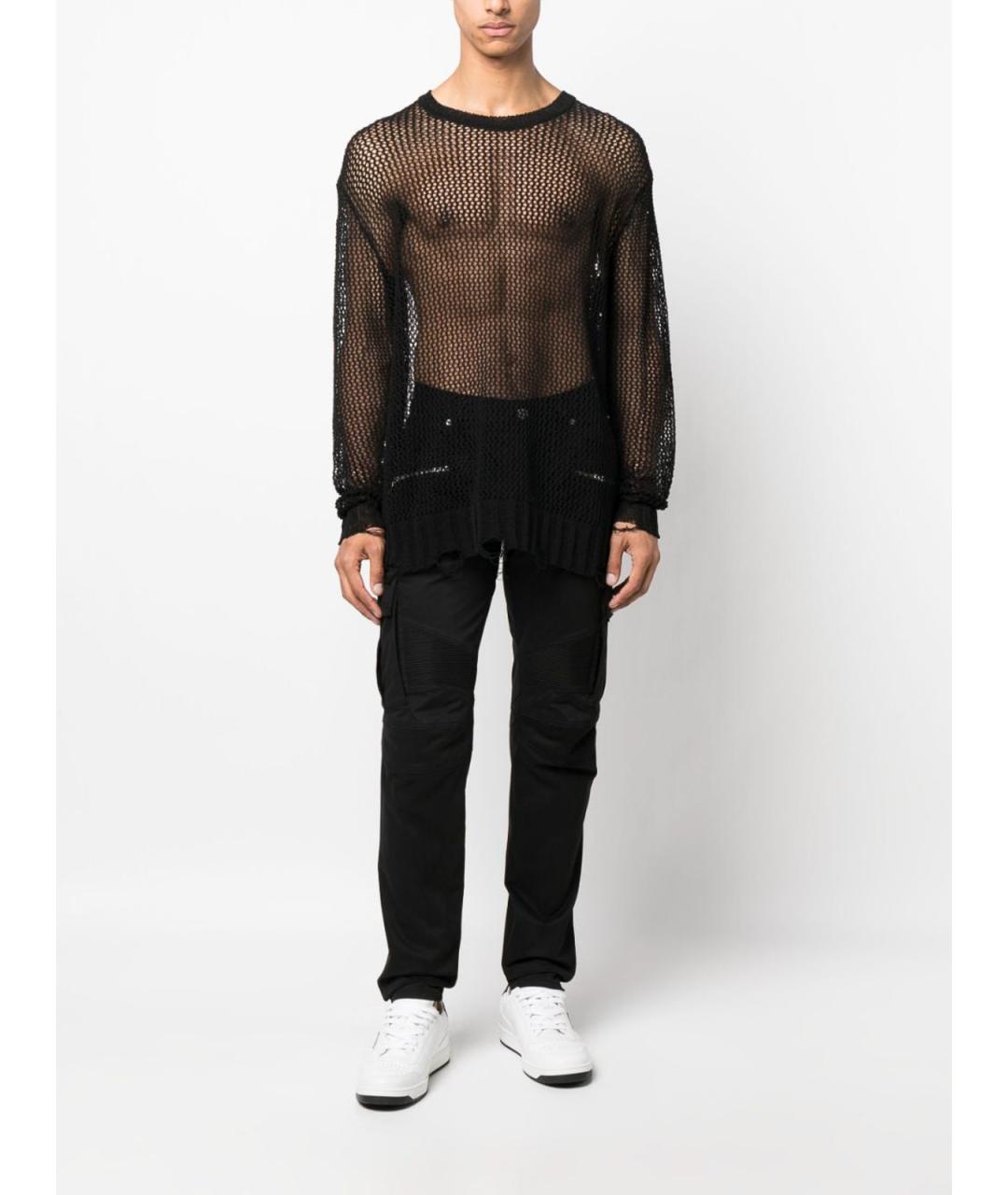BALMAIN Черные хлопковые повседневные брюки, фото 3