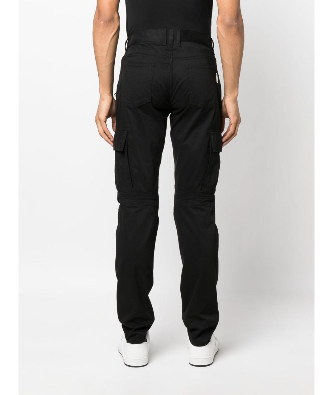 BALMAIN Черные хлопковые повседневные брюки, фото 2