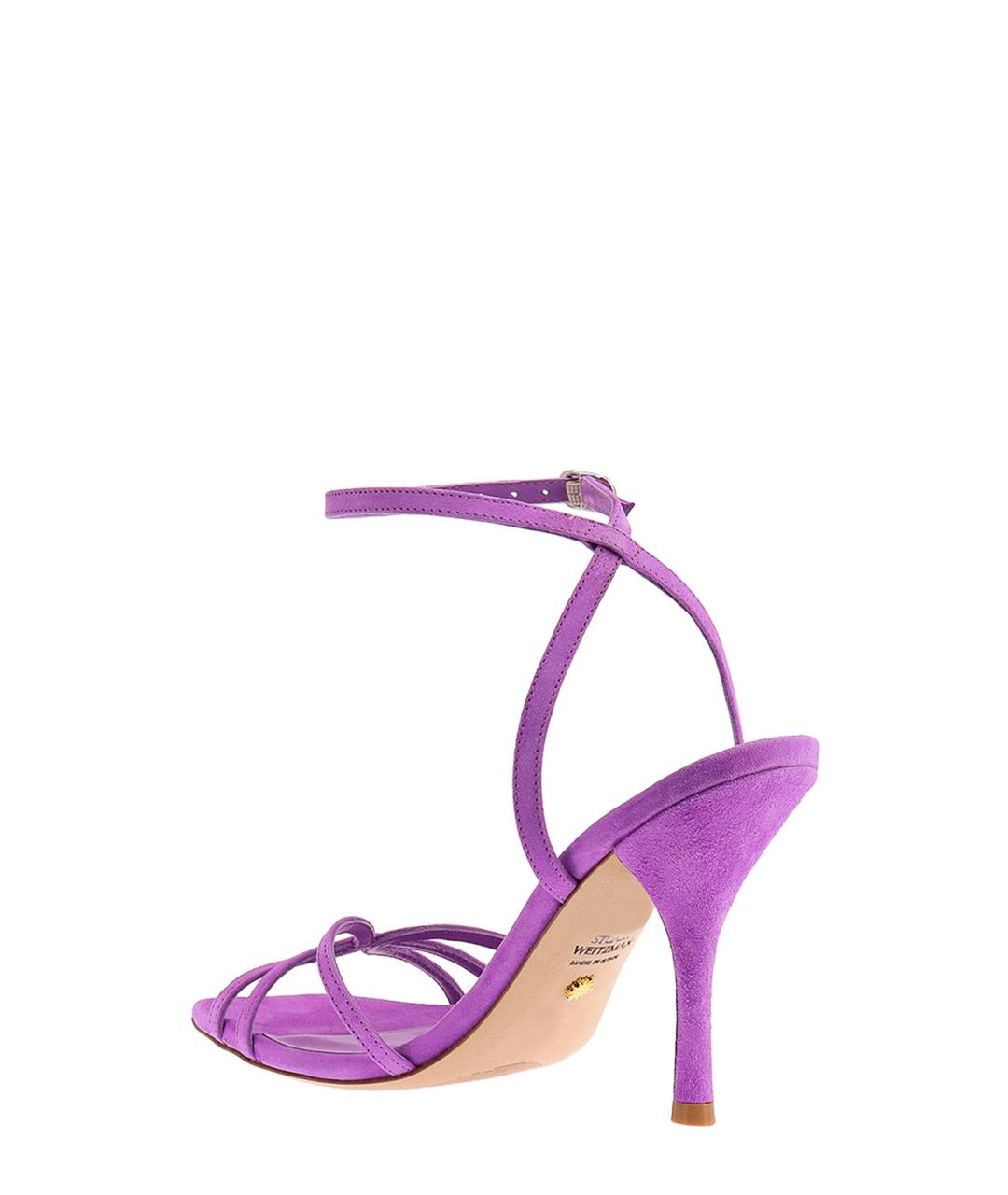 STUART WEITZMAN Фиолетовые замшевые босоножки, фото 3