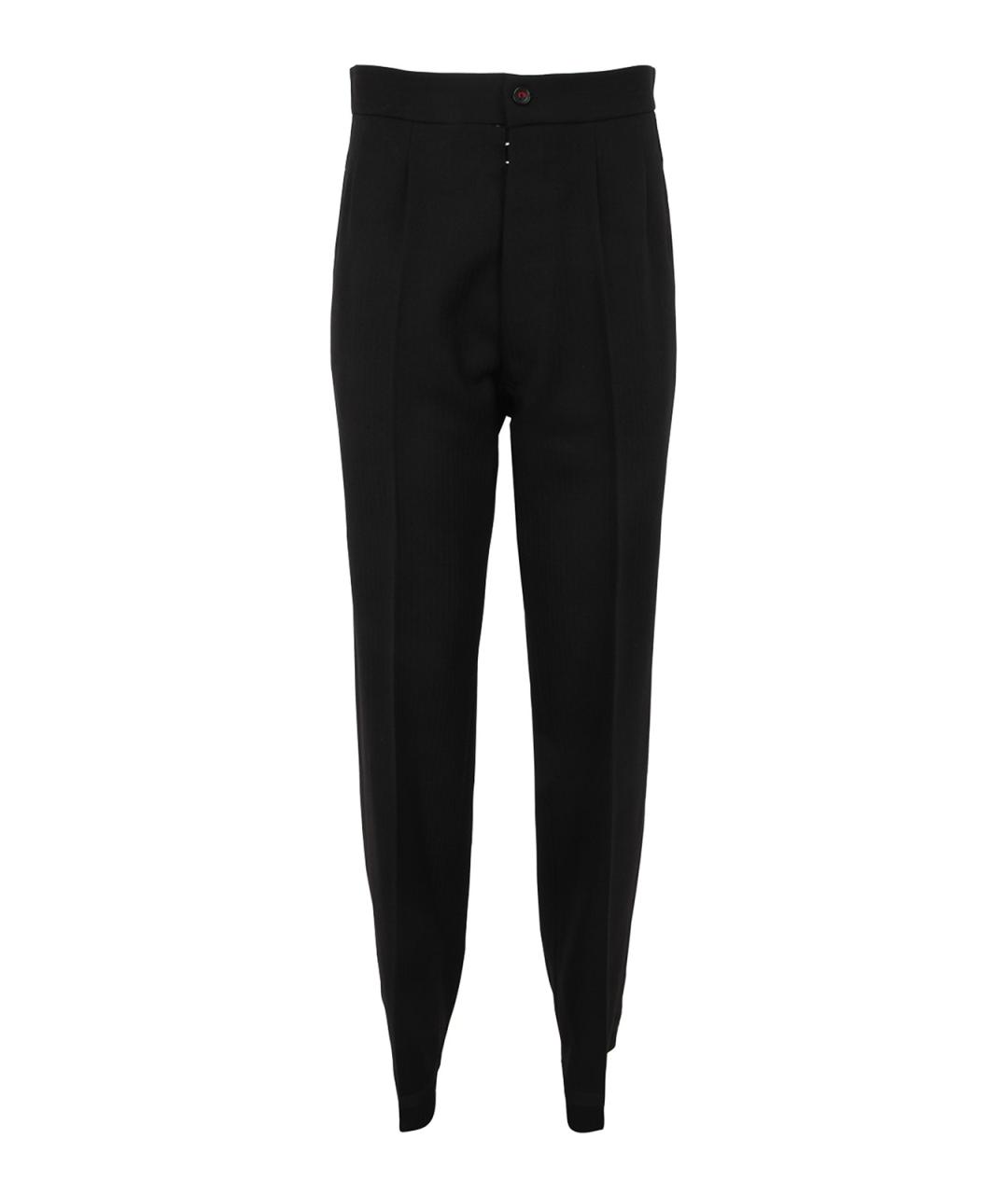 MAISON MARGIELA Черные шерстяные брюки узкие, фото 1