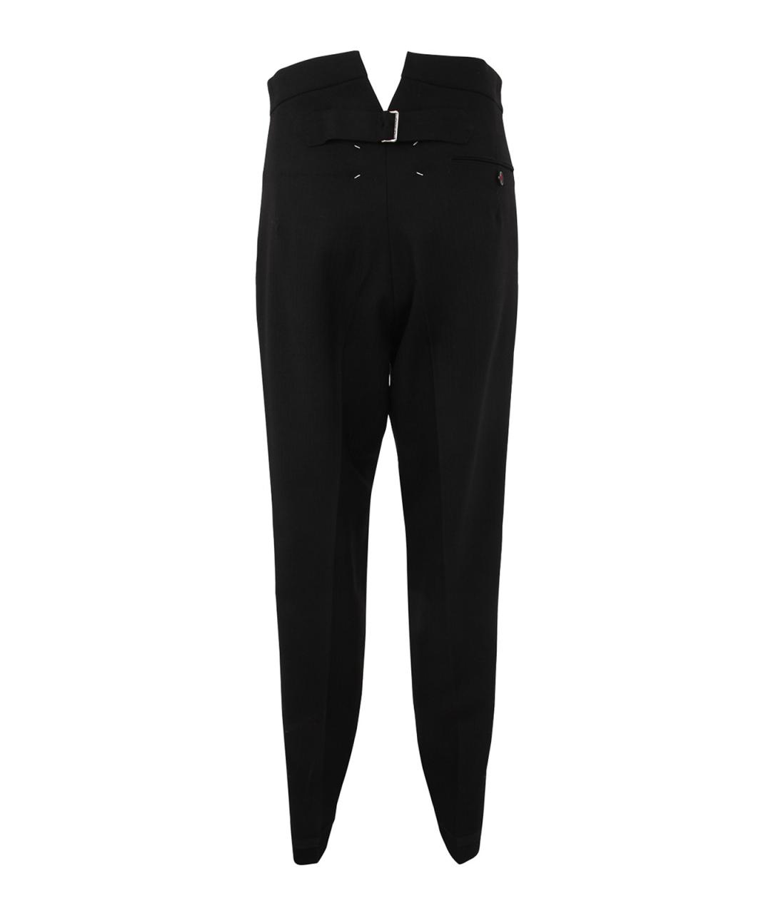 MAISON MARGIELA Черные шерстяные брюки узкие, фото 2