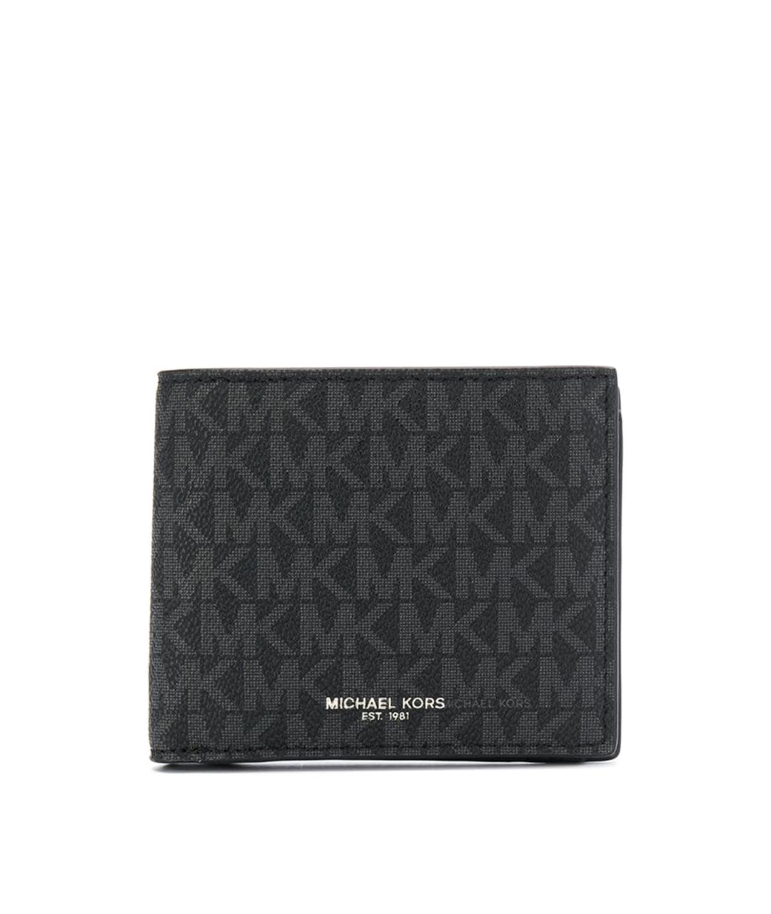 MICHAEL KORS Черный кожаный кошелек, фото 1